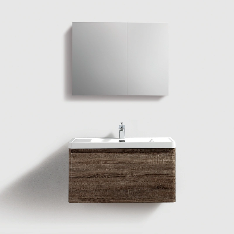 Natural Solid Wood 32 inch Bathroom Vanity