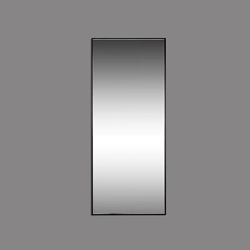 black framed bathroom mirror