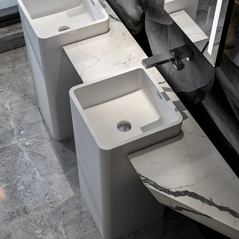 double pedestal sink