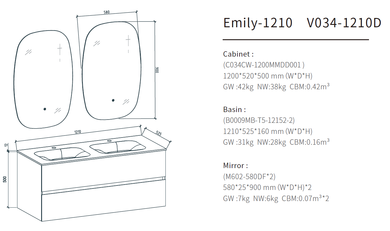 small floating bathroom vanity size 1210
