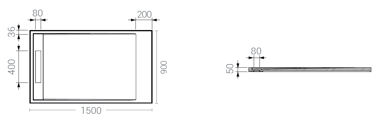 corner shower tray sizes