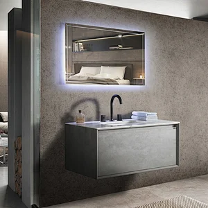 Grey Wooden Bathroom Vanity with Sink 36 inch