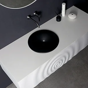 White PVC MDF Bathroom Cabinet | Bathroom Vanity - TONA.com