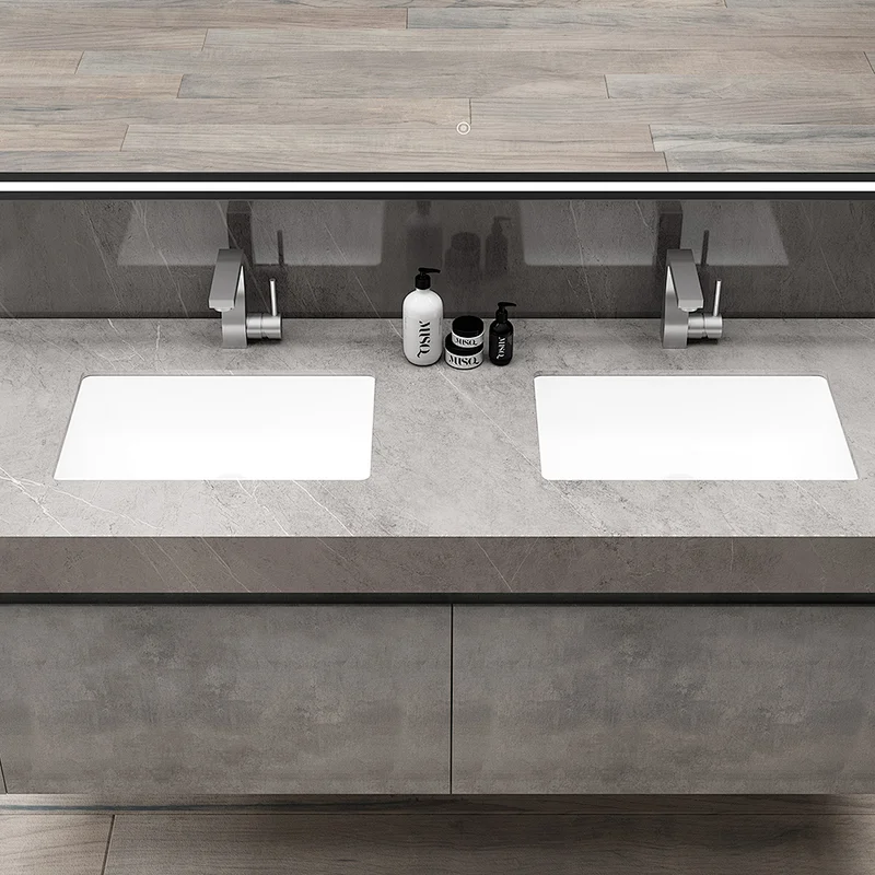 Double Bathroom Vanity Grey