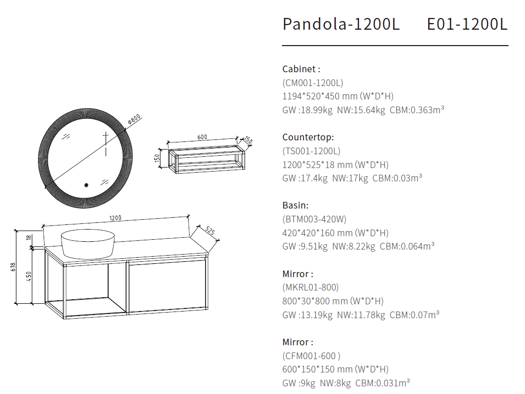 single bathroom vanity size 1200