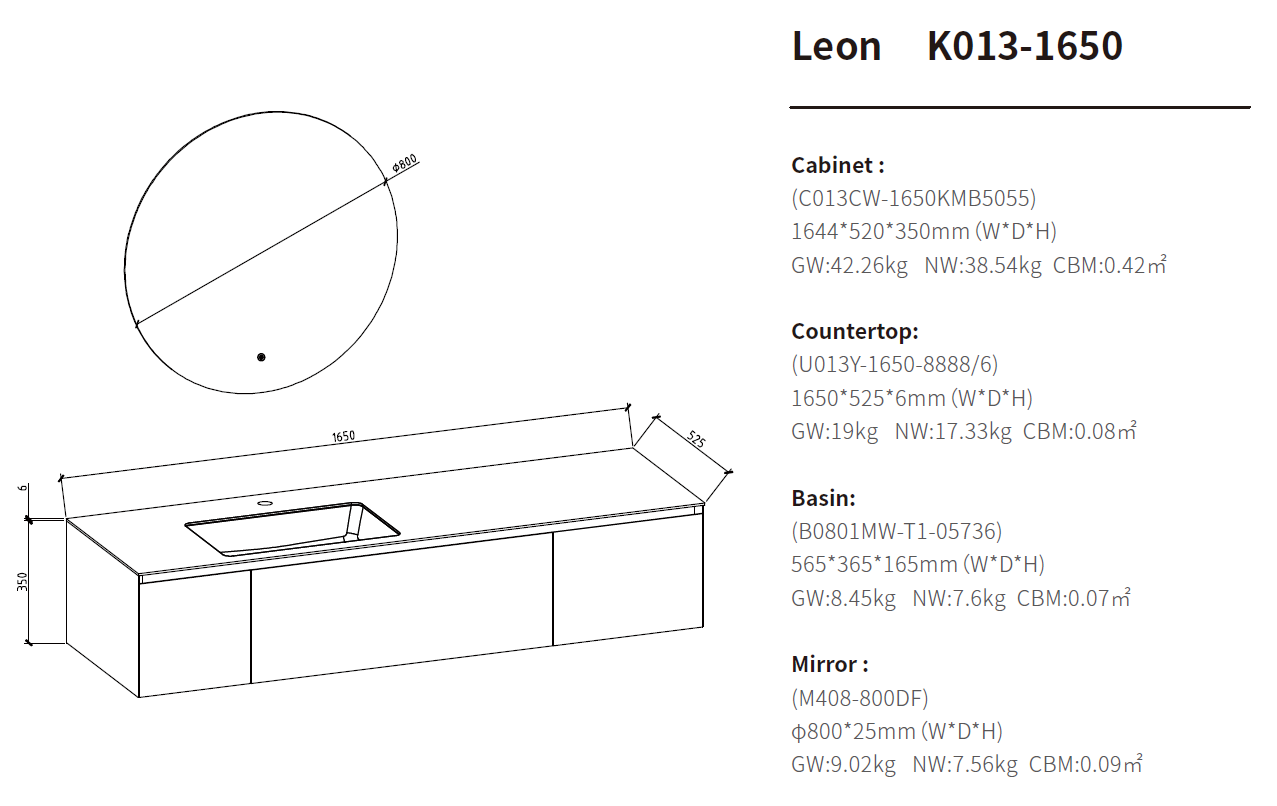 gray bathroom vanity size 1650