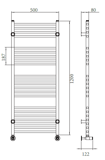 wall mount towel warmer size