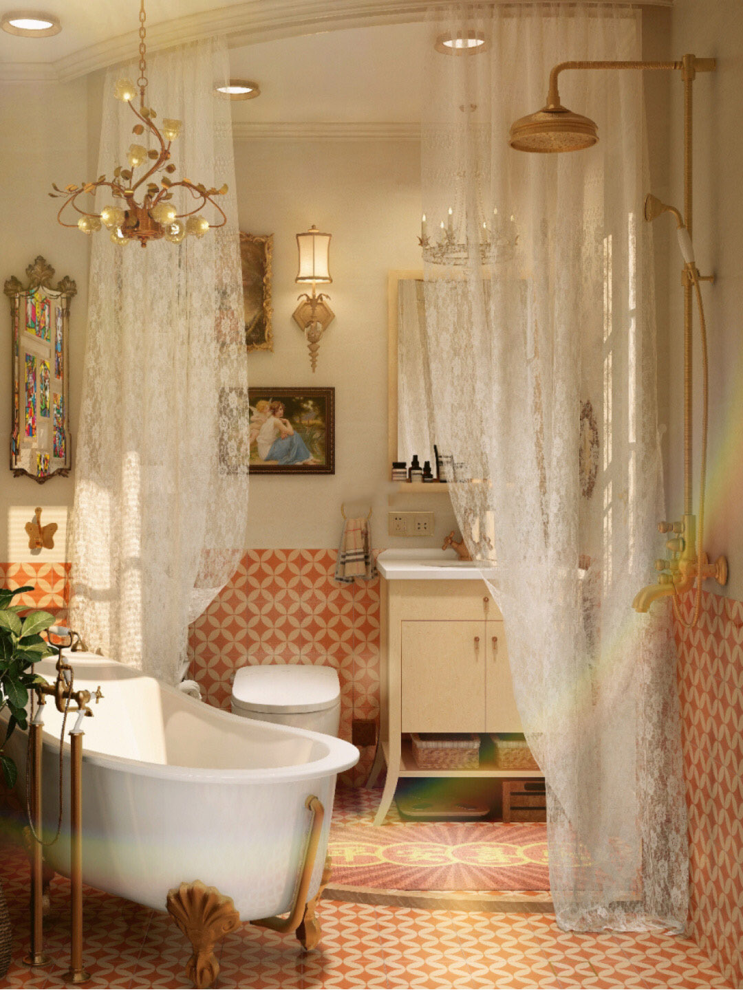 victorian style bathtub