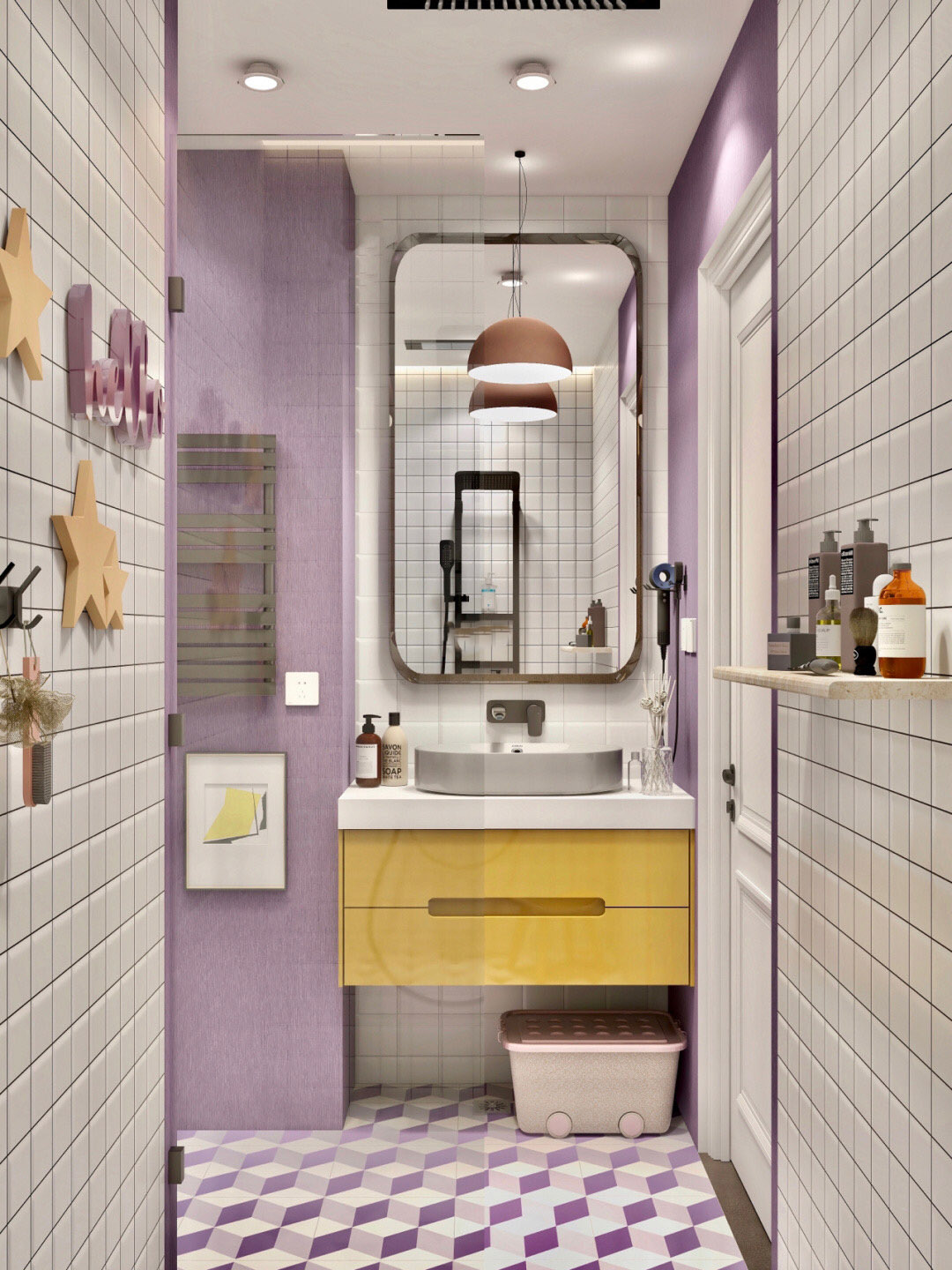 purple bathroom