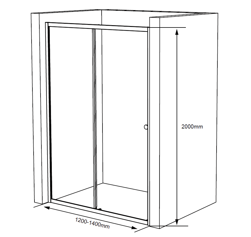 sliding shower enclosure specifications GWC06-11Y