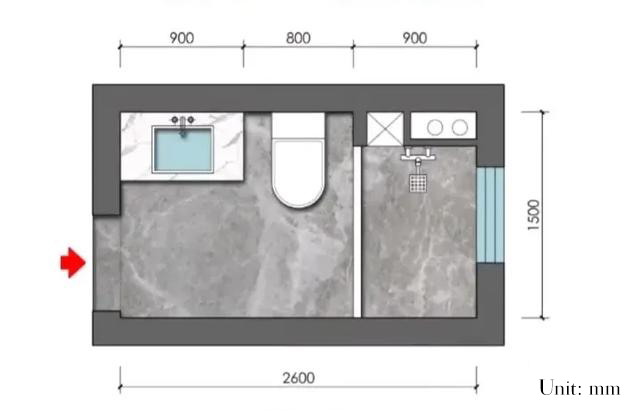 small narrow bathroom floor plans