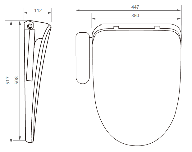 smart toilet cover specifications t501