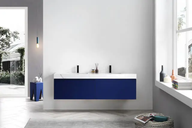 Navy Blue Double Bathroom Vanity