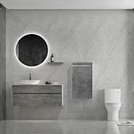 Gray Bathroom Vanity and Tile Ideas