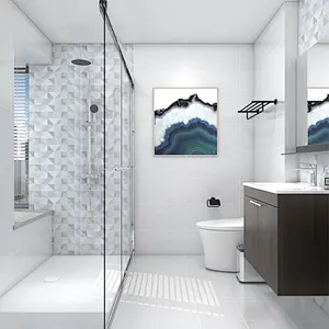Modernes kleines Badezimmer mit separatem Nass- und Trockenbereich