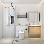 Идея маленькой ванной, которая выглядит более просторной