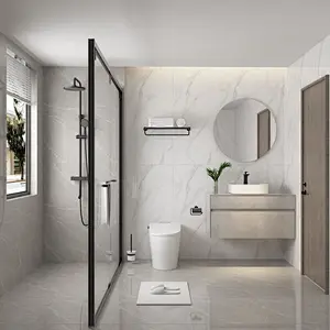 Современный минималистичный дизайн декора ванной комнаты