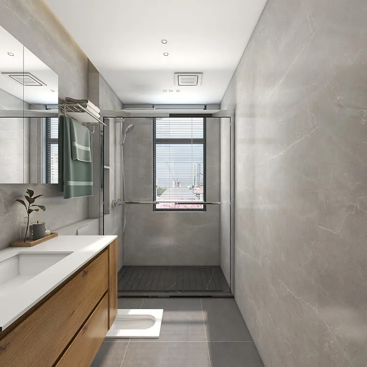 modern bathroom with chrome shower