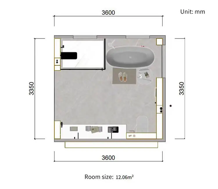 modern luxury bathroom layout