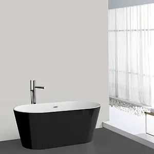  black stand alone bathtub