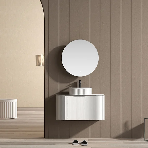 Curved Fluted Bathroom Vanity Bathroom series