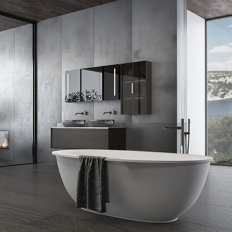 oval solid surface bathtub voyager 3