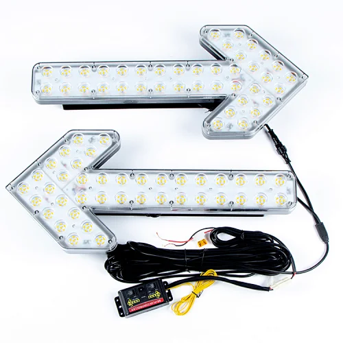 100Watts amber led  road safety arrow warning light bar indicator light for Spinker steering Garbage construction trucks