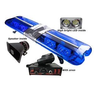 Police emergency signal lights ambulance blue led flashing lightbar with Horn siren
