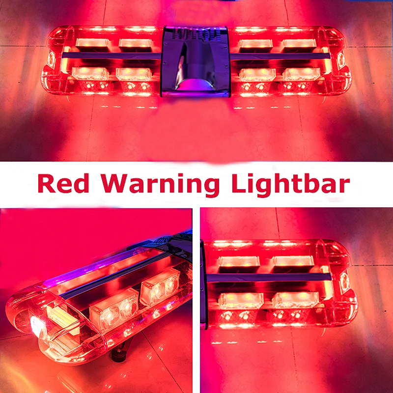 Full size dc12v led ambulance emergency rotating police light bar with siren speaker