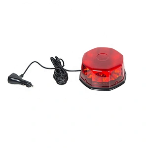 COB 12-24 Volt Amber Mini Led Strobe Roof Top Beacon Light Rotating High Intensity Hazard Emergency Warning Lights Bar for Trucks Vehicles Snow Plow Police Firefighters with Magnetic Base