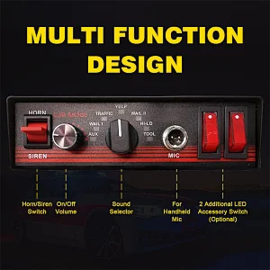 Full size dc12v led ambulance emergency rotating police light bar with siren speaker