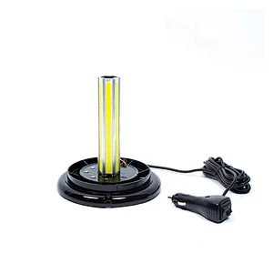 Amber Yellow  78 Watts LED Rotating Beacon Strobe Light Magnetic Mount Revolving Warning Flashing Light for Emergency  Vehicle.