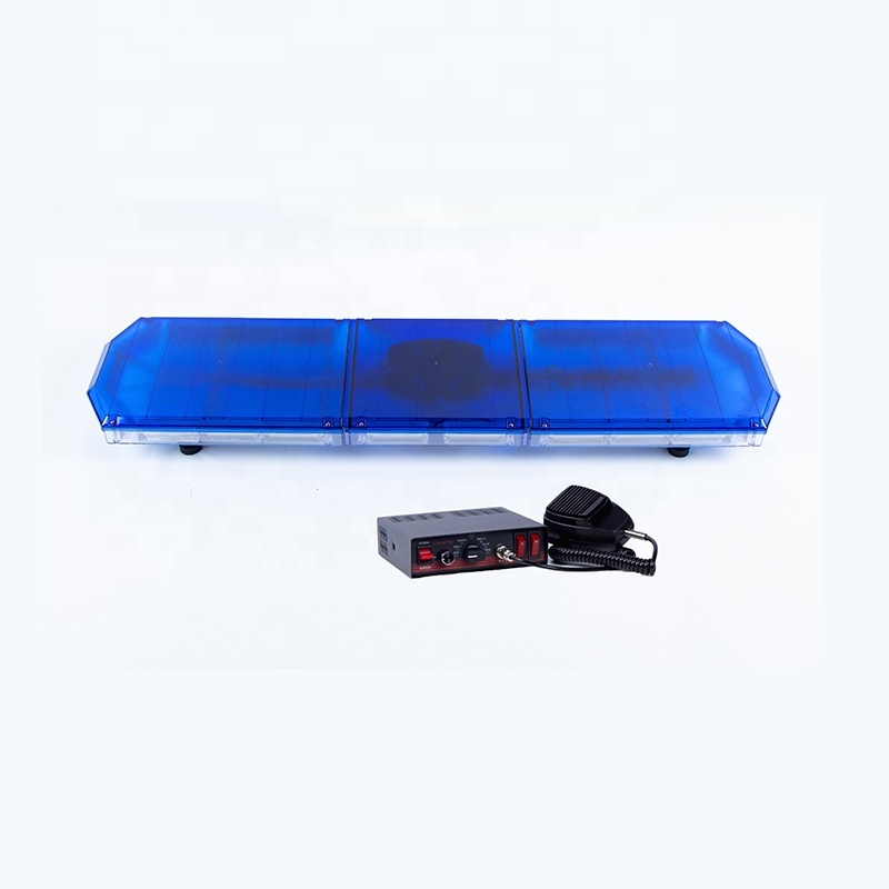 Blue Rotating LED Ambulance Flashing Lights Bar and Siren