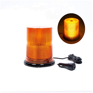 Amber Yellow  78 Watts LED Rotating Beacon Strobe Light Magnetic Mount Revolving Warning Flashing Light for Emergency  Vehicle.
