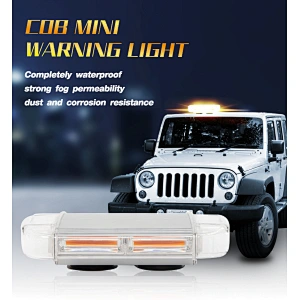 8 COB High Intensity Law Enforcement Emergency Hazard Warning Flashing Car Truck Construction LED Roof Top Mini Bar Strobe Light with Magnetic Base