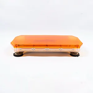 Mini 18" Professional Amber LED Stealth Low Profile Law Enforcement and Security Magnetic Roof Top Strobe Light Bar