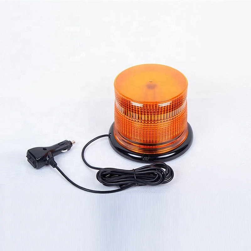 60 watts high power amber  cob led revolving beacon light with Cigarette Lighter Plug