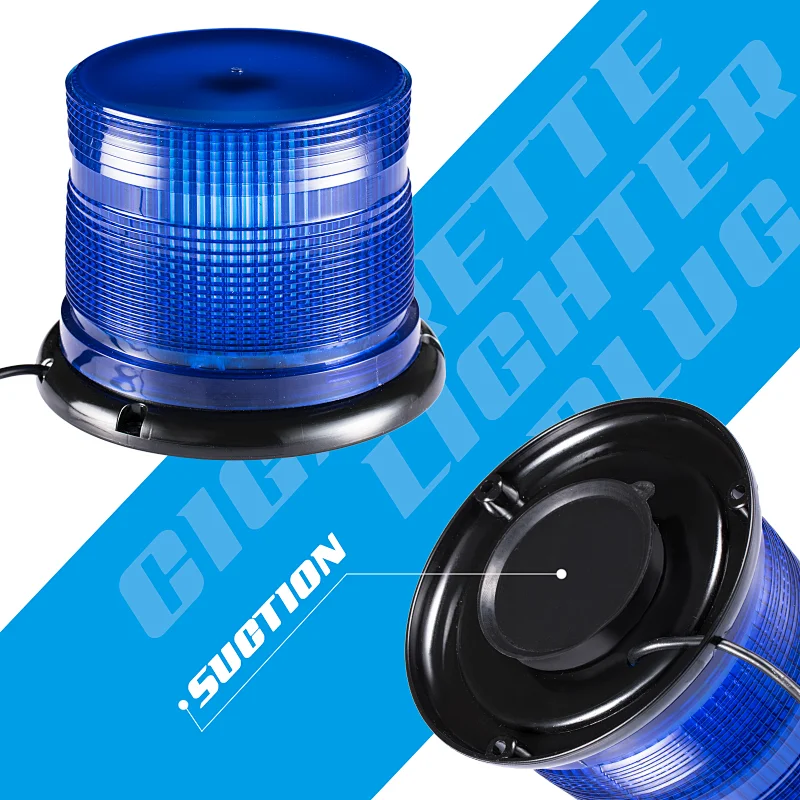 DC12-24V red blue amber rotary led lighting rotating led emergency light for ambulance police mining excavator crane fire truck
