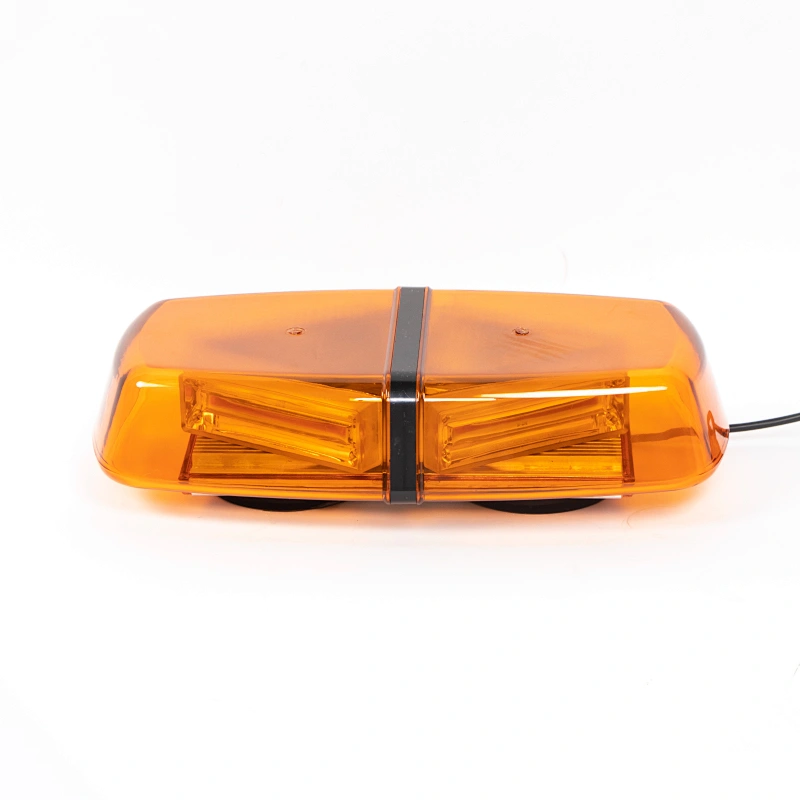 Emergency Strobe Lights Mini Bar 16 Flashing Modes Warning Beacon Light w/Magnetic Base for Law Enforcement Hazard Vehicles, Trucks, Snow Plow, Construction Cars ( Amber/Yellow)