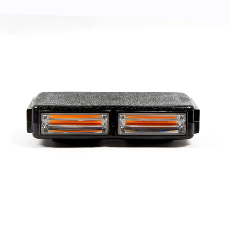 COB LED Amber/Yellow Roof Top Emergency Hazard Warning LED Mini Strobe Beacon Lights Bar w/Magnetic Base, for Snow Plow, Police, Firefighters, Trucks, Vehicles