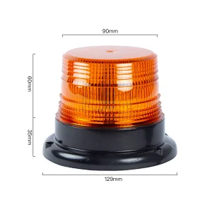 warning Safety Flashing Beacon Strobe Lights with Magnetic and 16ft Straight Cord for Vehicle Trucks Cars and Forklift,10V-80V
