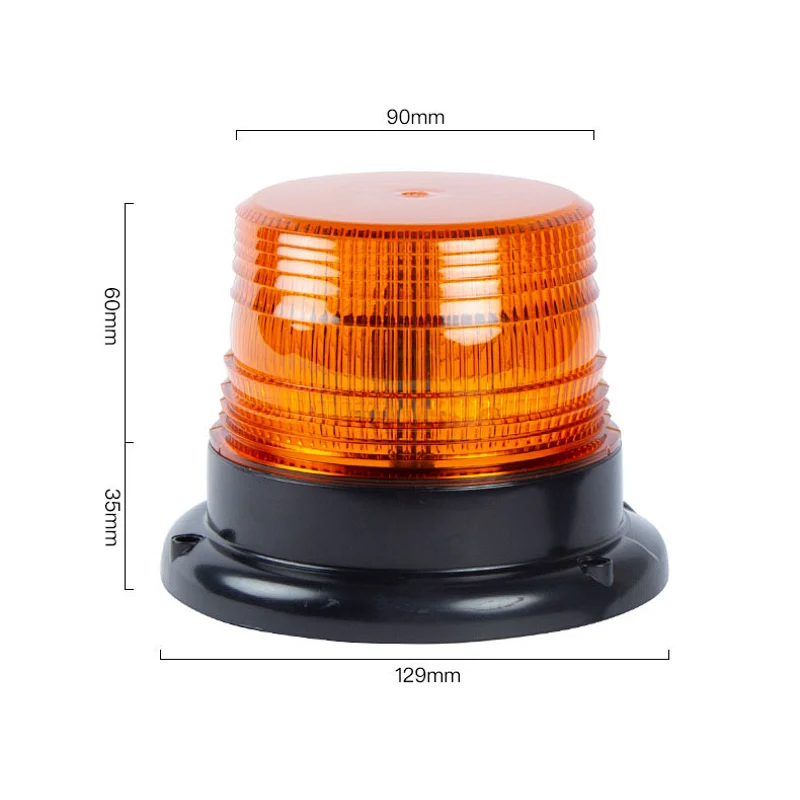warning Safety Flashing Beacon Strobe Lights with Magnetic and 16ft Straight Cord for Vehicle Trucks Cars and Forklift,10V-80V