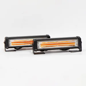 Grill and Surface/Flush Mount Amber White LED Strobe Lights for Trucks Snow Plow Tractor Construction Vehicles Car Safety Flashing, SK 4 in 1 Hazard Warning Caution Emergency Flasher