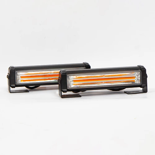 Grill and Surface/Flush Mount Amber White LED Strobe Lights for Trucks Snow Plow Tractor Construction Vehicles Car Safety Flashing, SK 4 in 1 Hazard Warning Caution Emergency Flasher