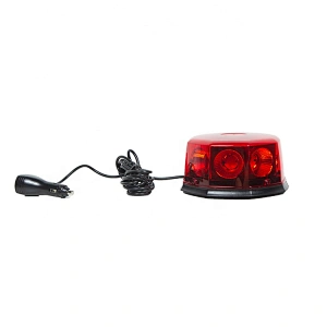 COB 12-24 Volt Amber Mini Led Strobe Roof Top Beacon Light Rotating High Intensity Hazard Emergency Warning Lights Bar for Trucks Vehicles Snow Plow Police Firefighters with Magnetic Base