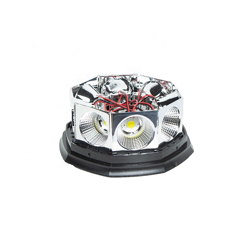 COB 12-24 Volt Amber Mini Led Strobe Roof Top Beacon Light Rotating High Intensity Hazard Emergency Warning Lights Bar for Trucks Vehicles Snow Plow Police Firefighters  Ambulance warning light with Magnetic Base