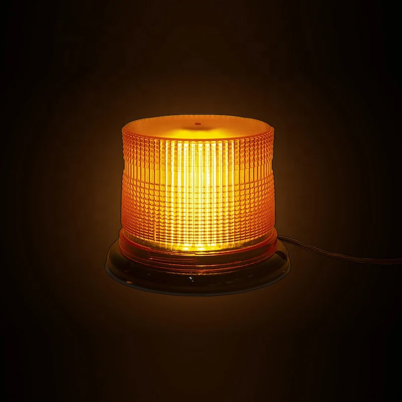 60 watts high power amber  cob led revolving beacon light with Cigarette Lighter Plug