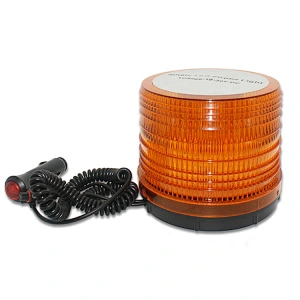 Amber Led Beacon Light, Yellow Emergency Security Strobe Flashing Light Magnetic Rotating Warning Beacon Lights for Cars Truck Vehicle (72 Led)