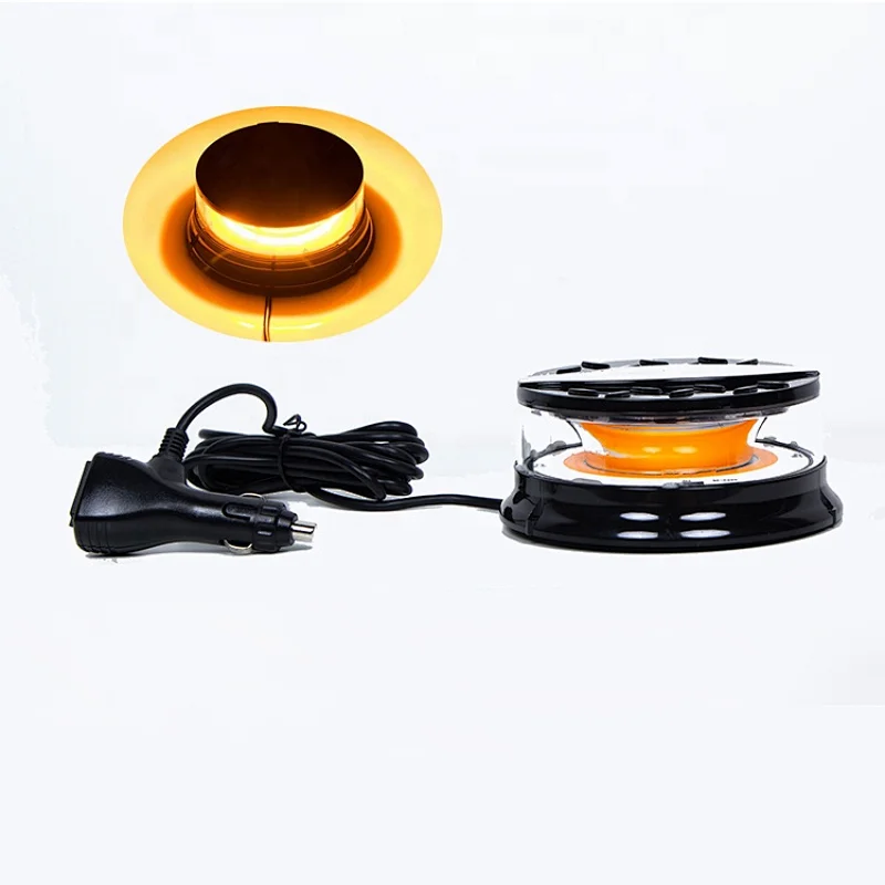 80 Watts High Power COB LED Beacon Light with Magnet Base for Trucks & Police Vehicles.