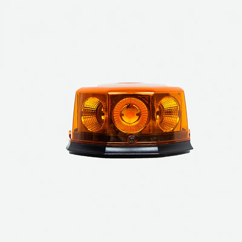 COB 12-24 Volt Amber Mini Led Strobe Roof Top Beacon Light Rotating High Intensity Hazard Emergency Warning Lights Bar for Trucks Vehicles Snow Plow Police Firefighters with Magnetic Base